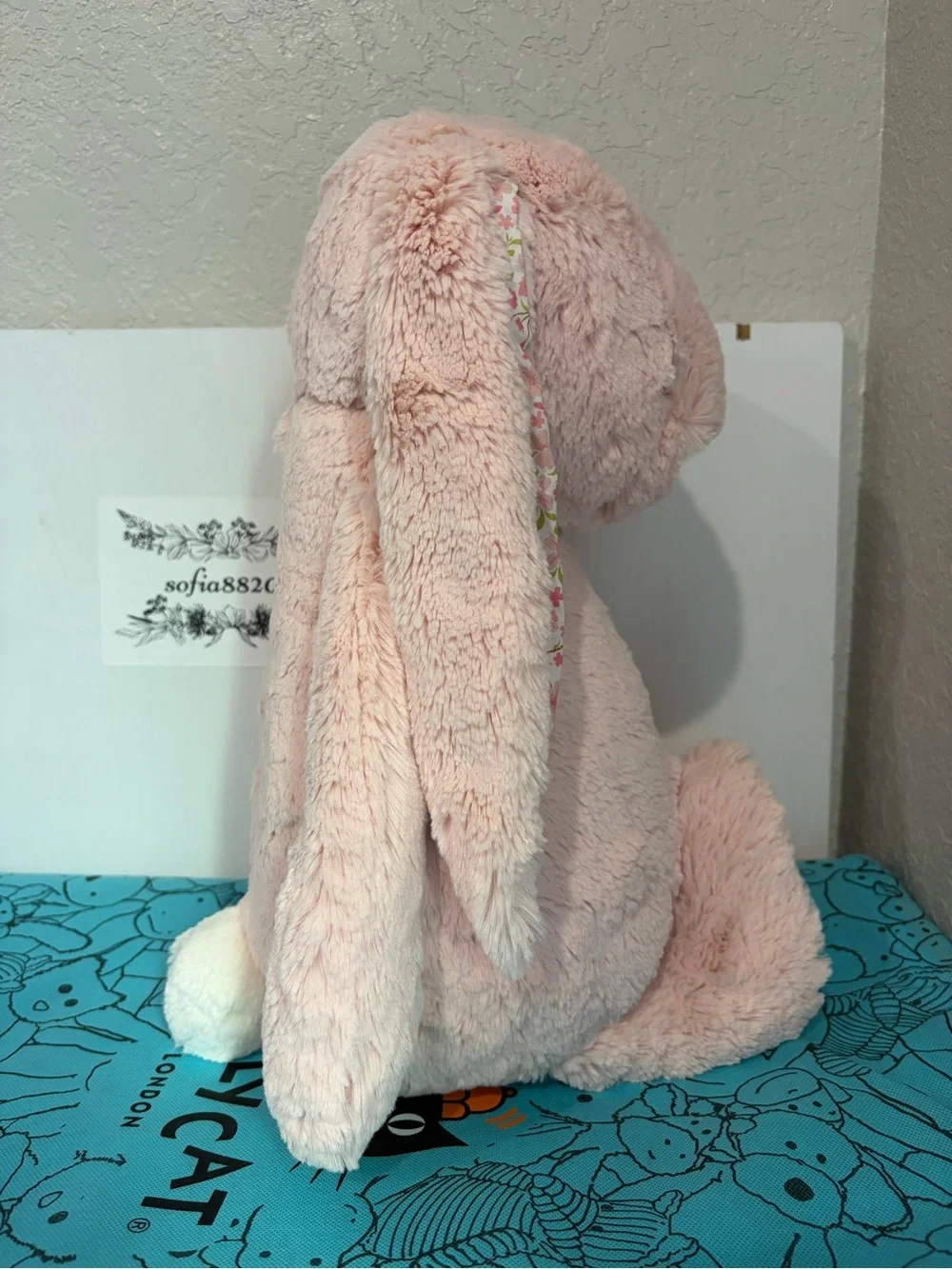 AUTHENTIC❗️Jellycat HUGE blossom blush bunny cherry BIG 20”- NWT- Dust Bag
